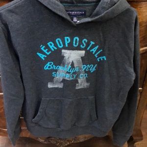 Aeropostale Grey Hooded Sweatshirt